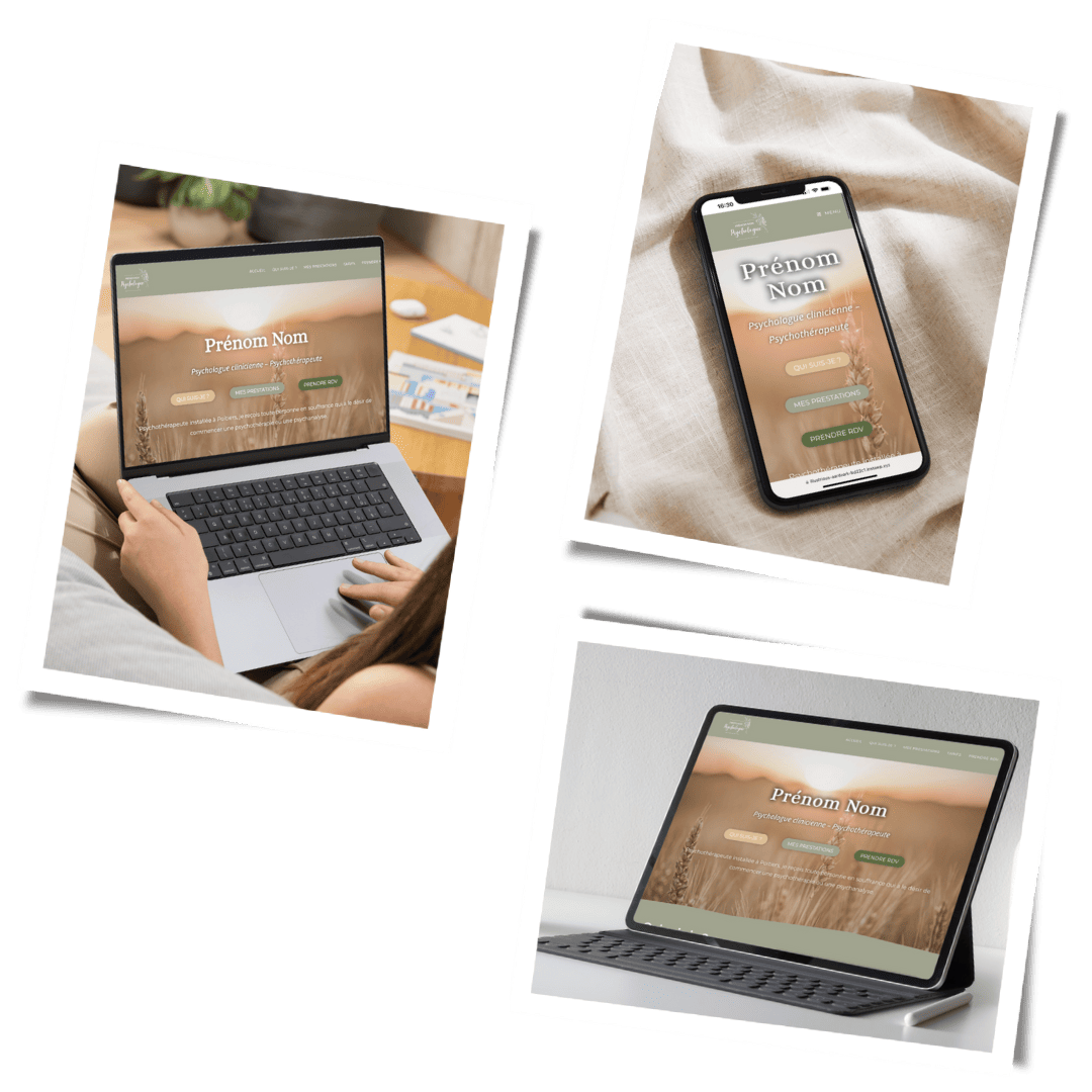 Template de site internet Professionnel par Ah graphisme à Poitiers