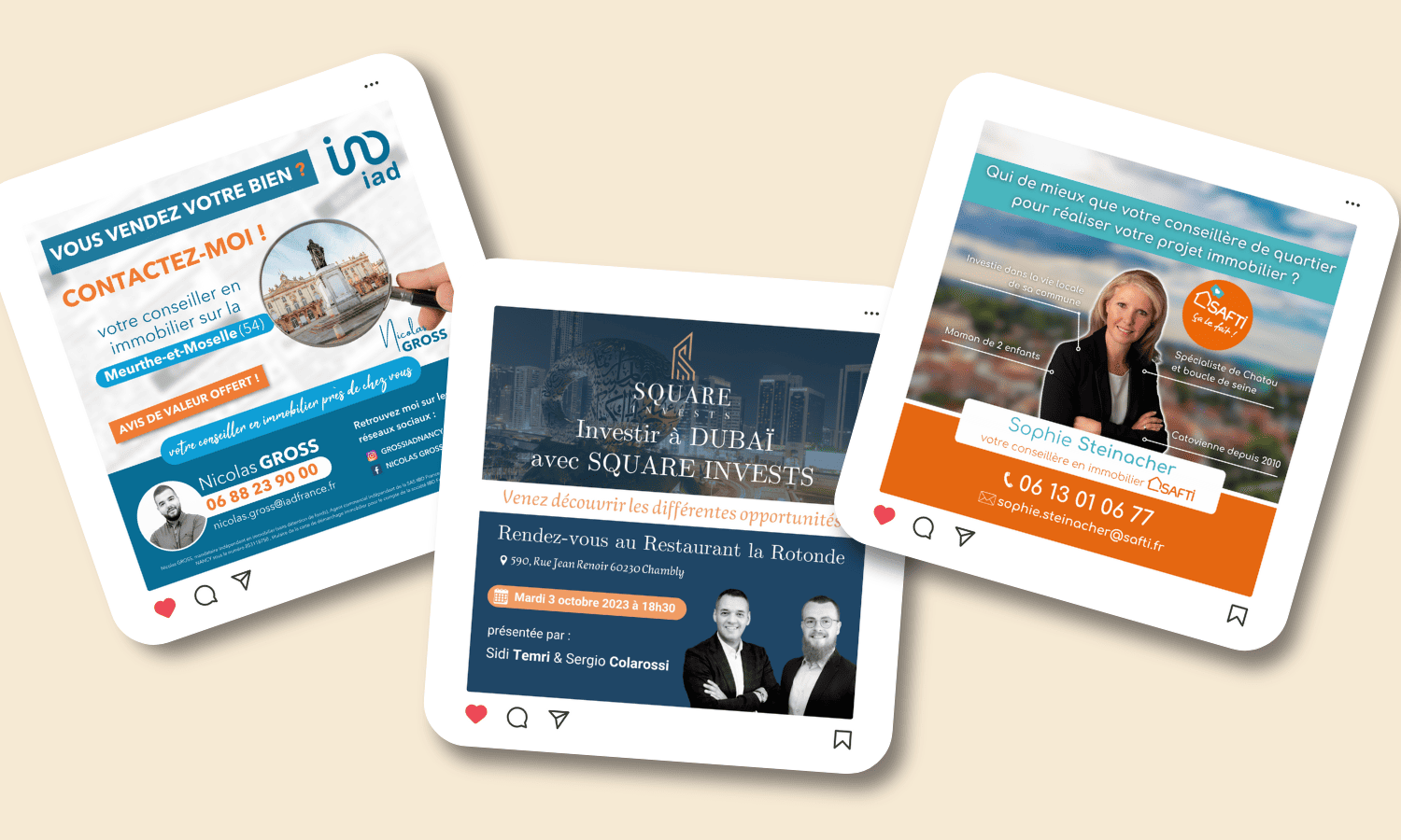 Conception graphique - posts réseaux sociaux